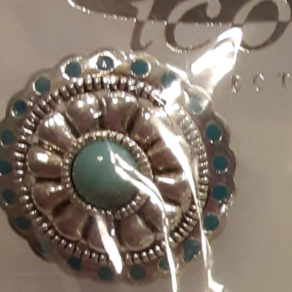 Round With Stones Earrings and Brooch New - Picture 4 of 4